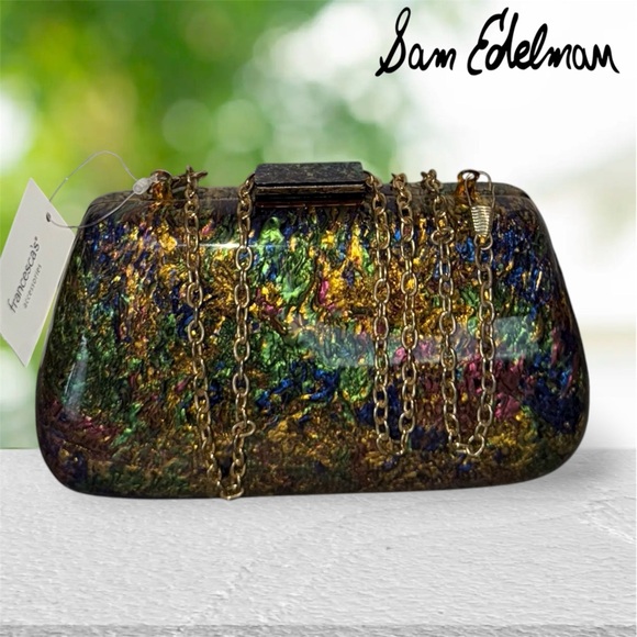 Circus by Sam Edelman Women’s Clutch with Gold Tone Chain Strap - Picture 5 of 13